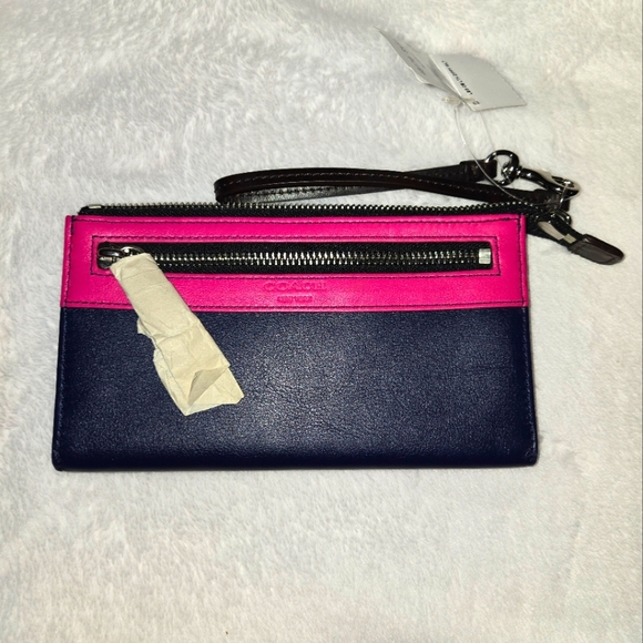 Coach Handbags - Coach Pink and Blue Wristlet